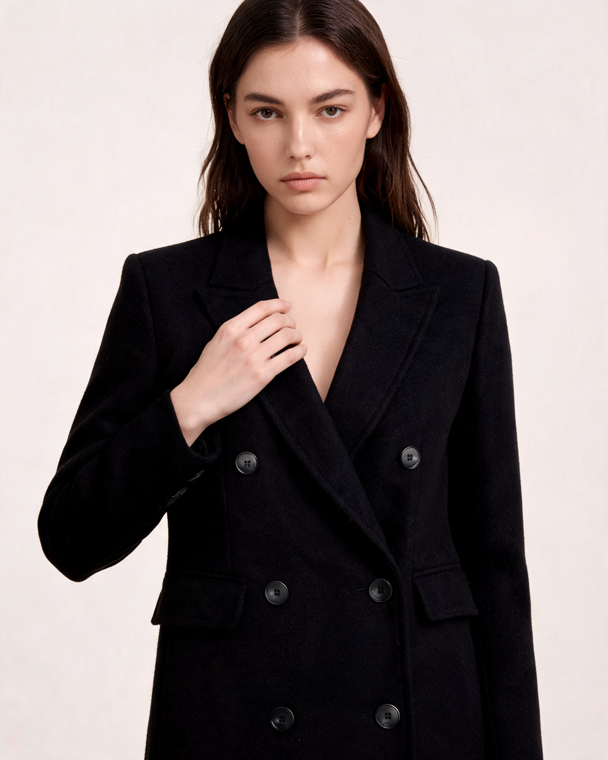 Long Coat – Genevieve Double-Breasted Maxi