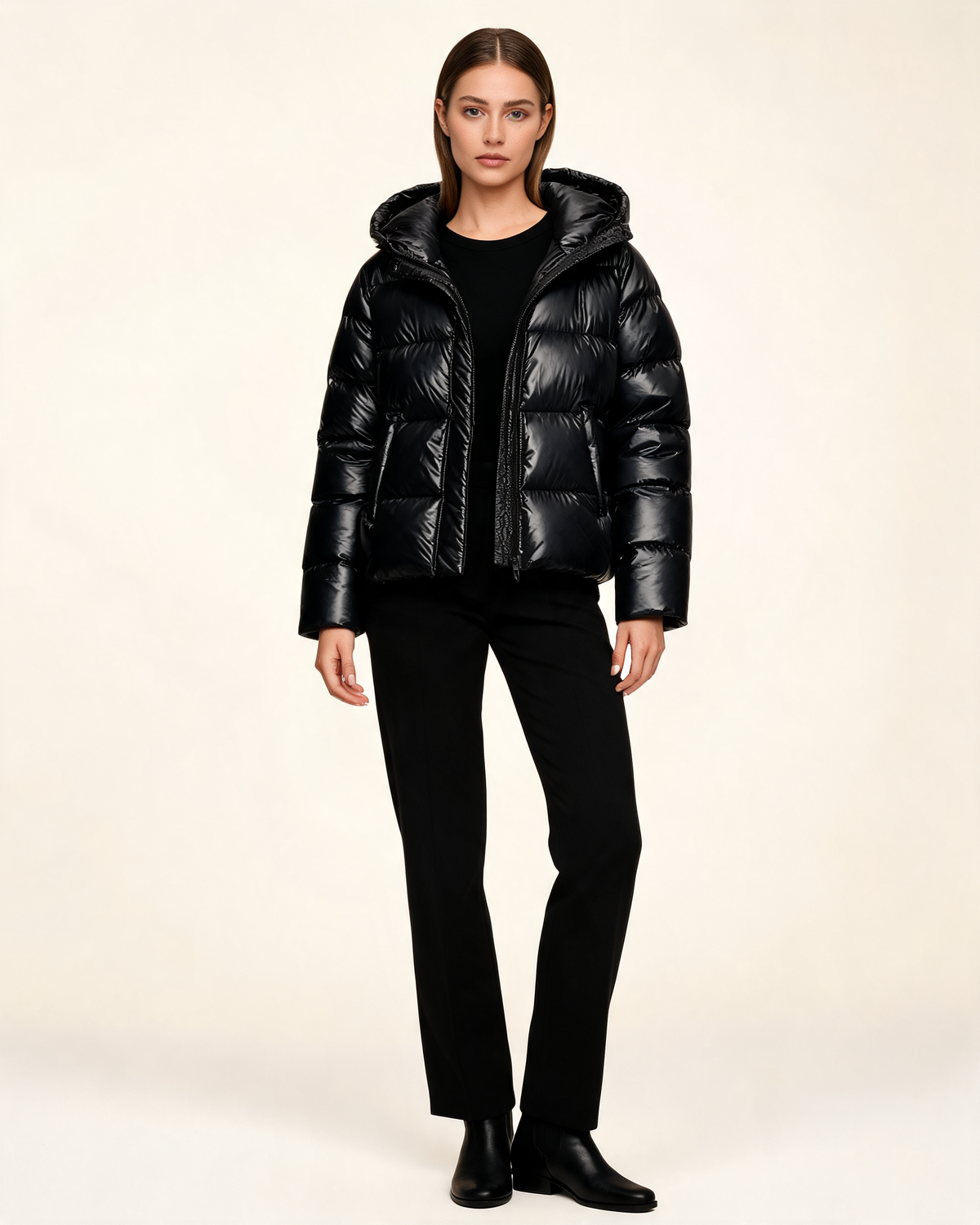 Winter Jacket – Alina Glossy Puffer