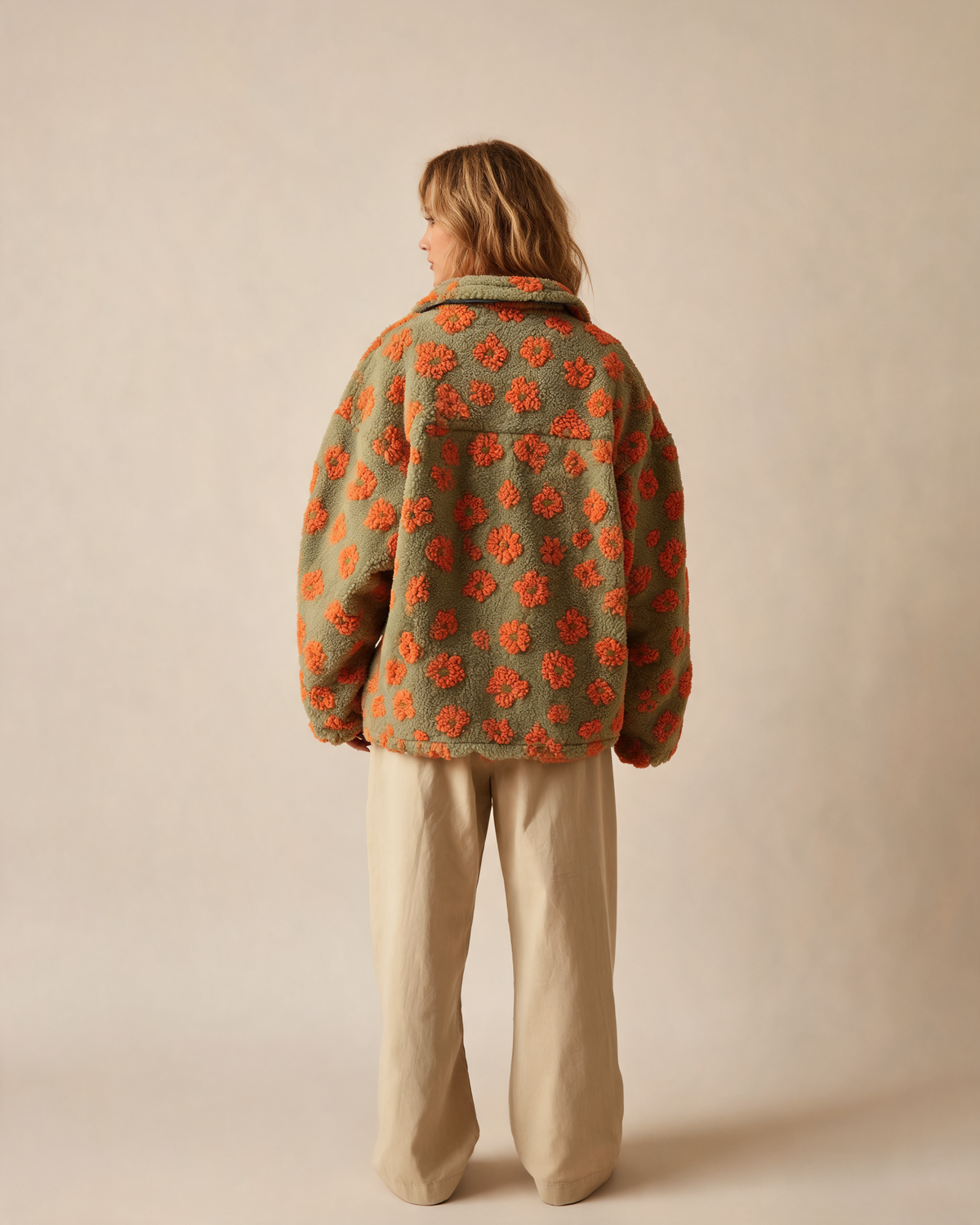 Half-Zip Sweater – Louna Floral Teddy