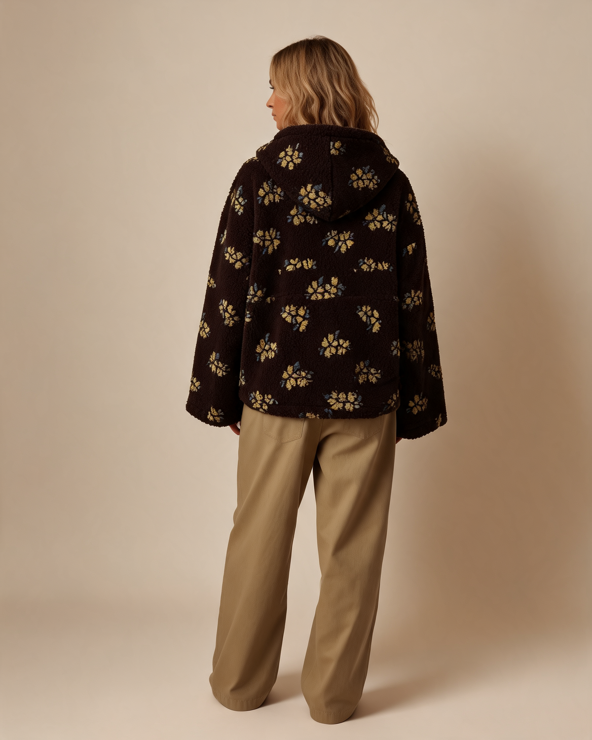 Half-Zip Sweater – Louna Floral Teddy