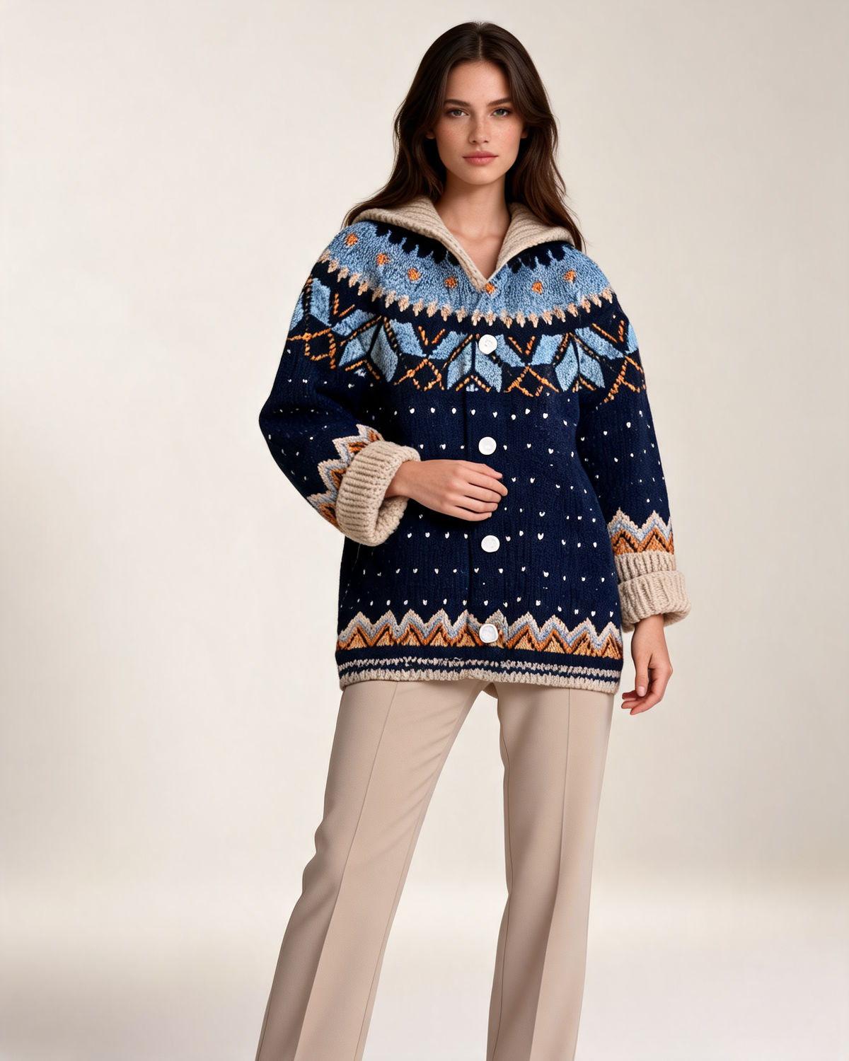 Fair Isle Jumper – Frédérique Hooded