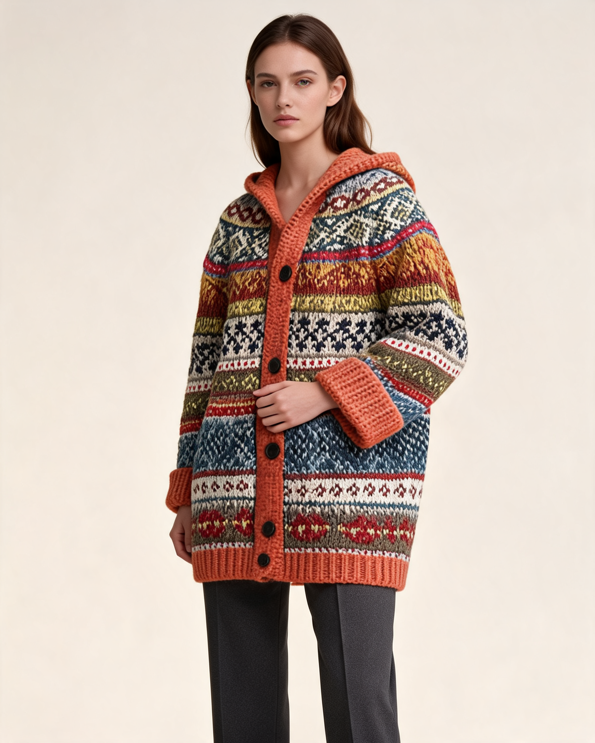 Fair Isle Jumper – Frédérique Hooded