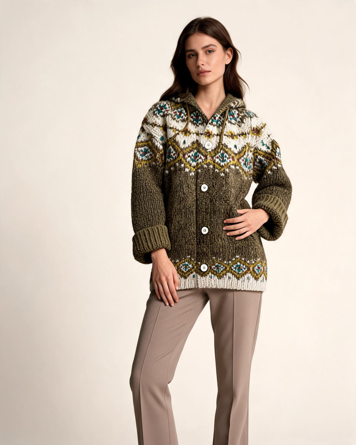 Fair Isle Jumper – Frédérique Hooded