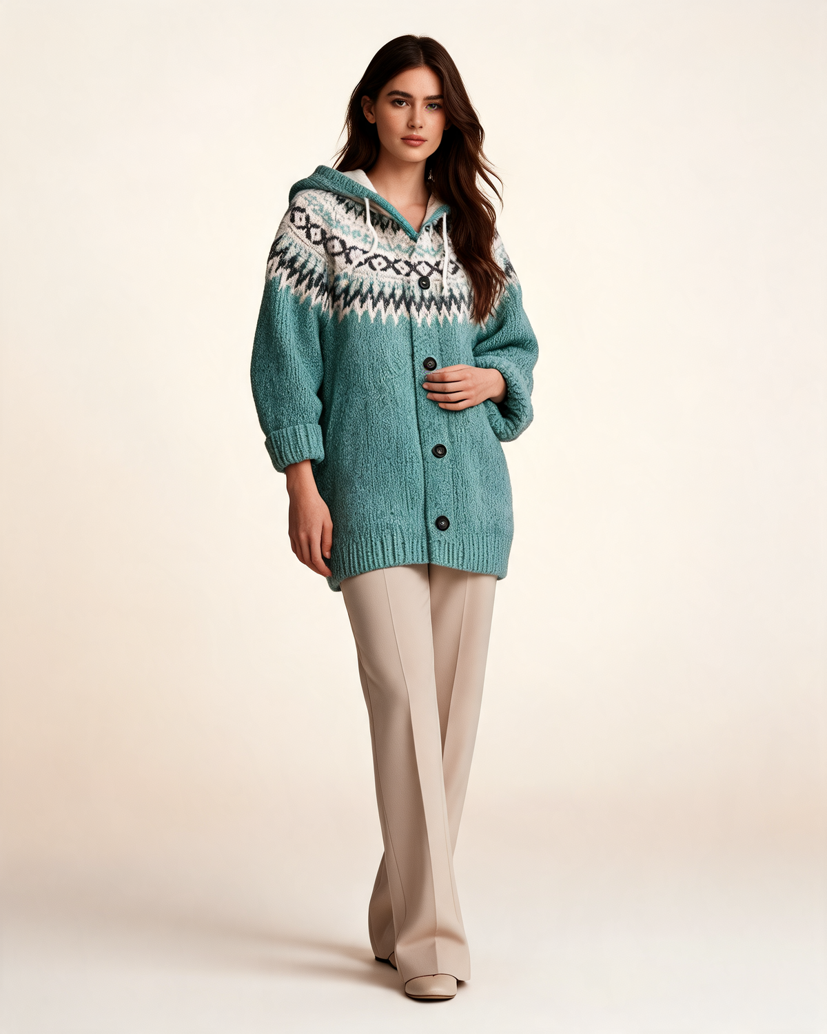 Fair Isle Jumper – Frédérique Hooded