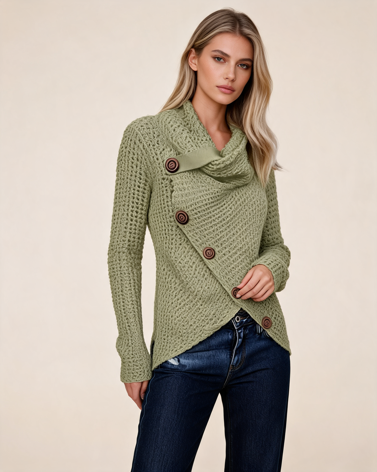 Knit Sweater – Isabeau Cowl Neck