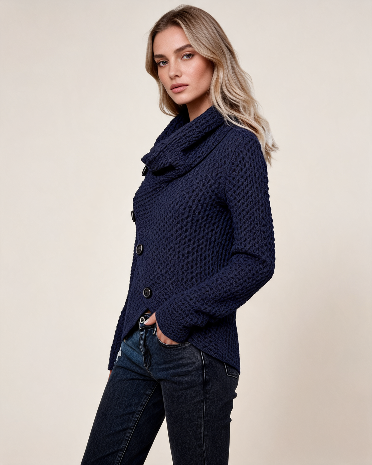 Knit Sweater – Isabeau Cowl Neck