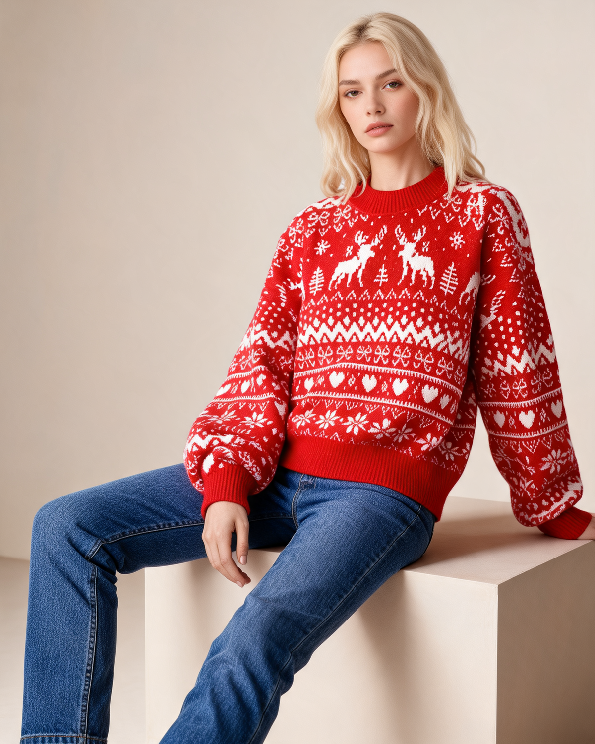 Christmas Jumper – Marianne Oversized Check