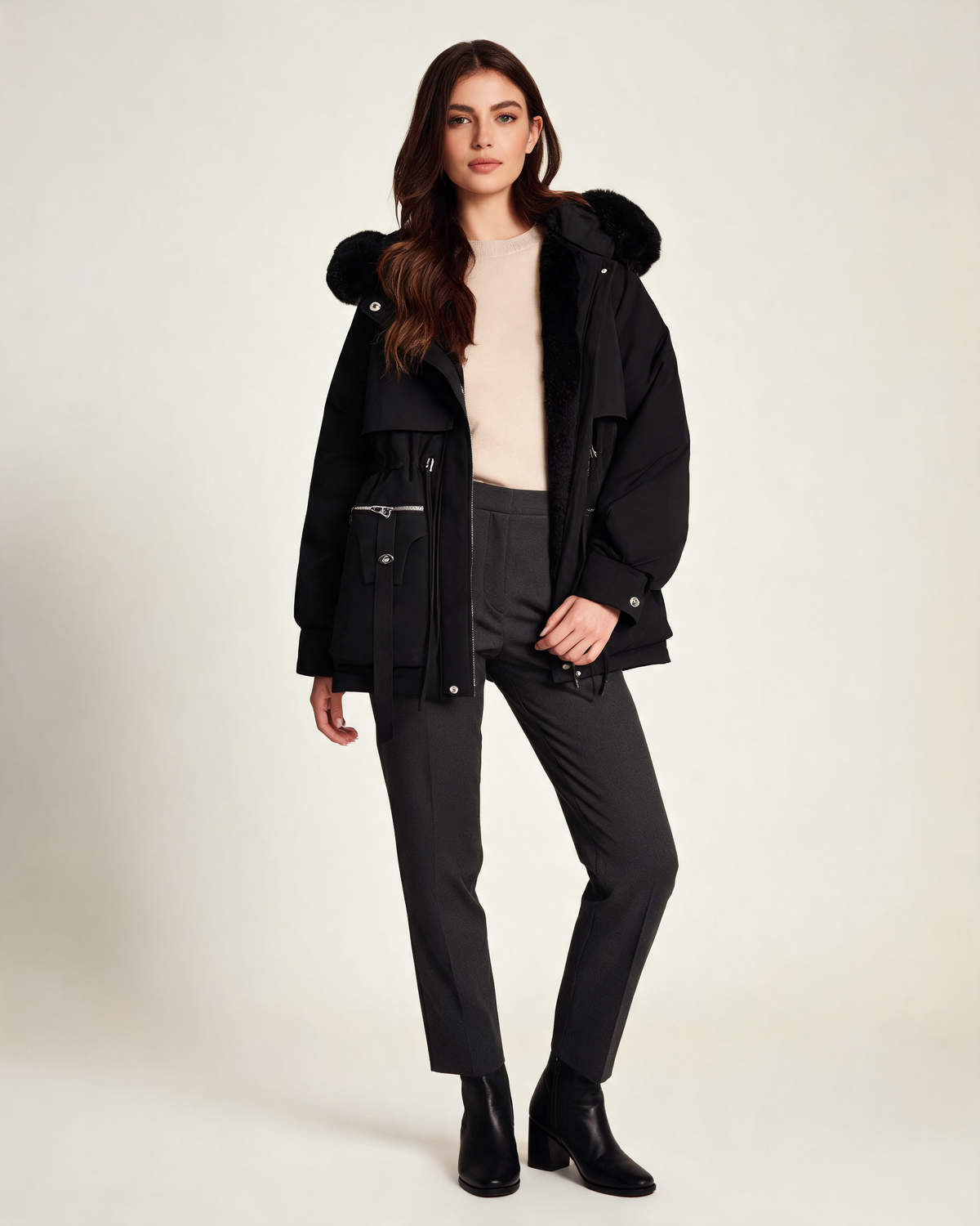 Winter Coat – Elodie Faux Fur Hooded Parka