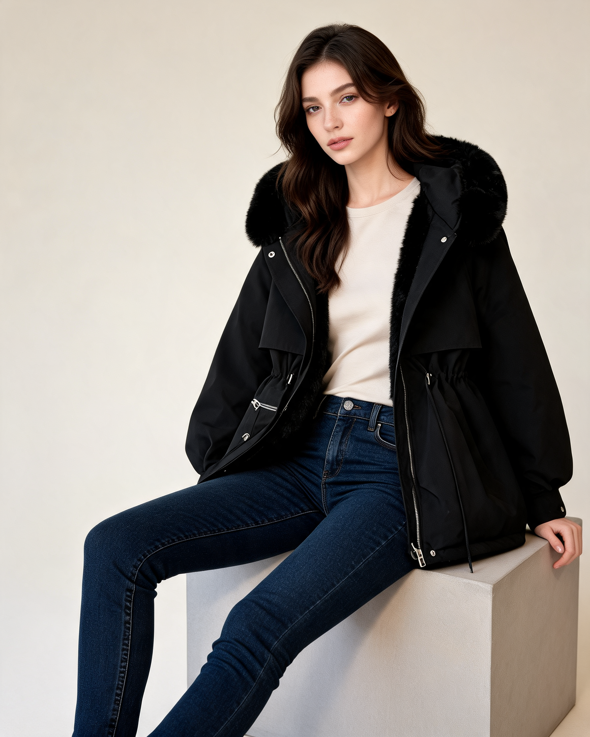 Winter Coat – Elodie Faux Fur Hooded Parka