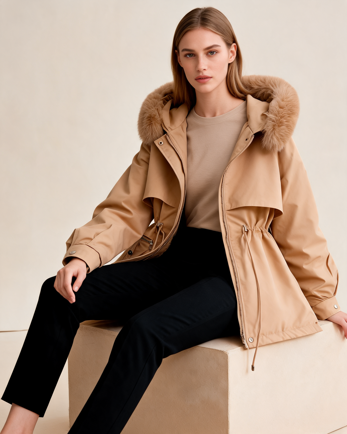 Winter Coat – Elodie Faux Fur Hooded Parka