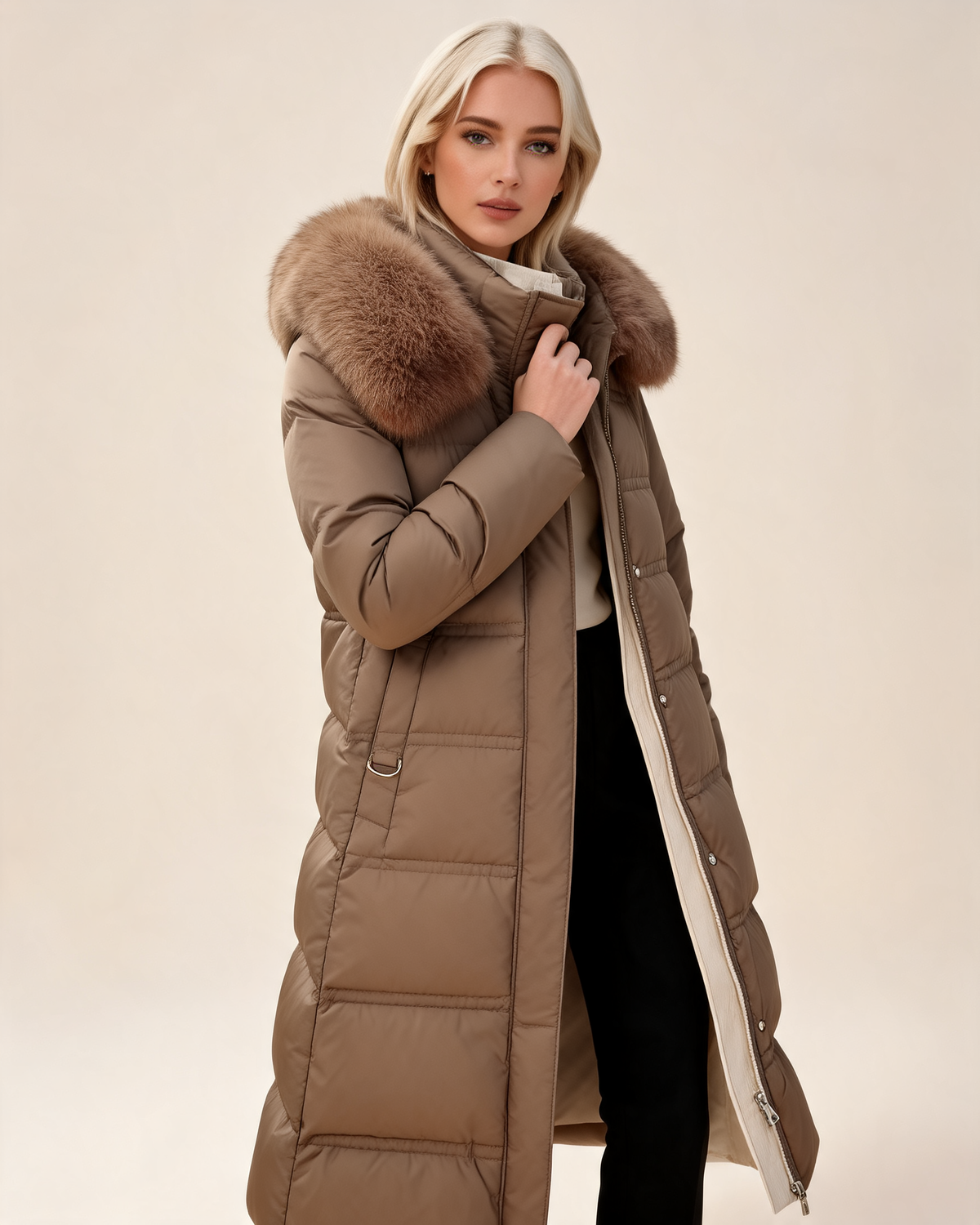 Winter Parka – Sabina Fur-Trimmed Hood