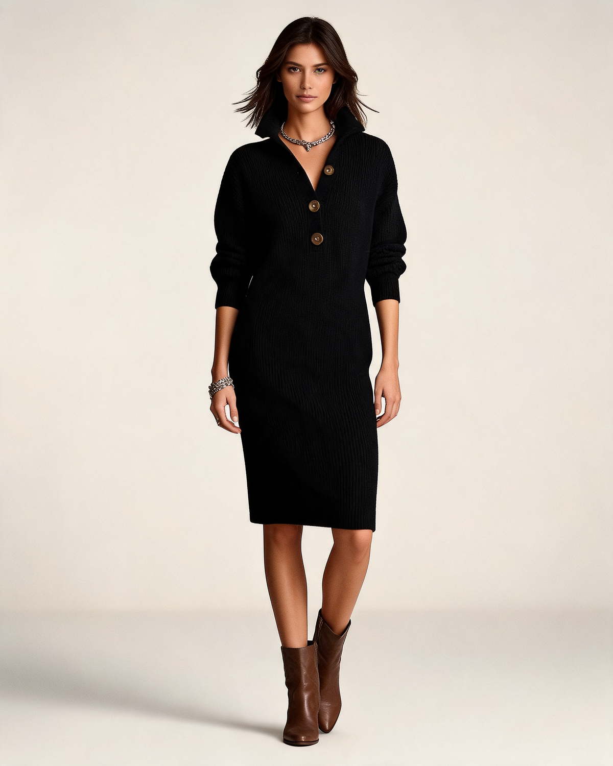 Knitted Dress – Verity Wool Midi