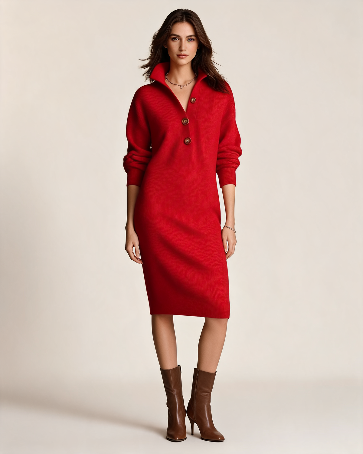 Knitted Dress – Verity Wool Midi