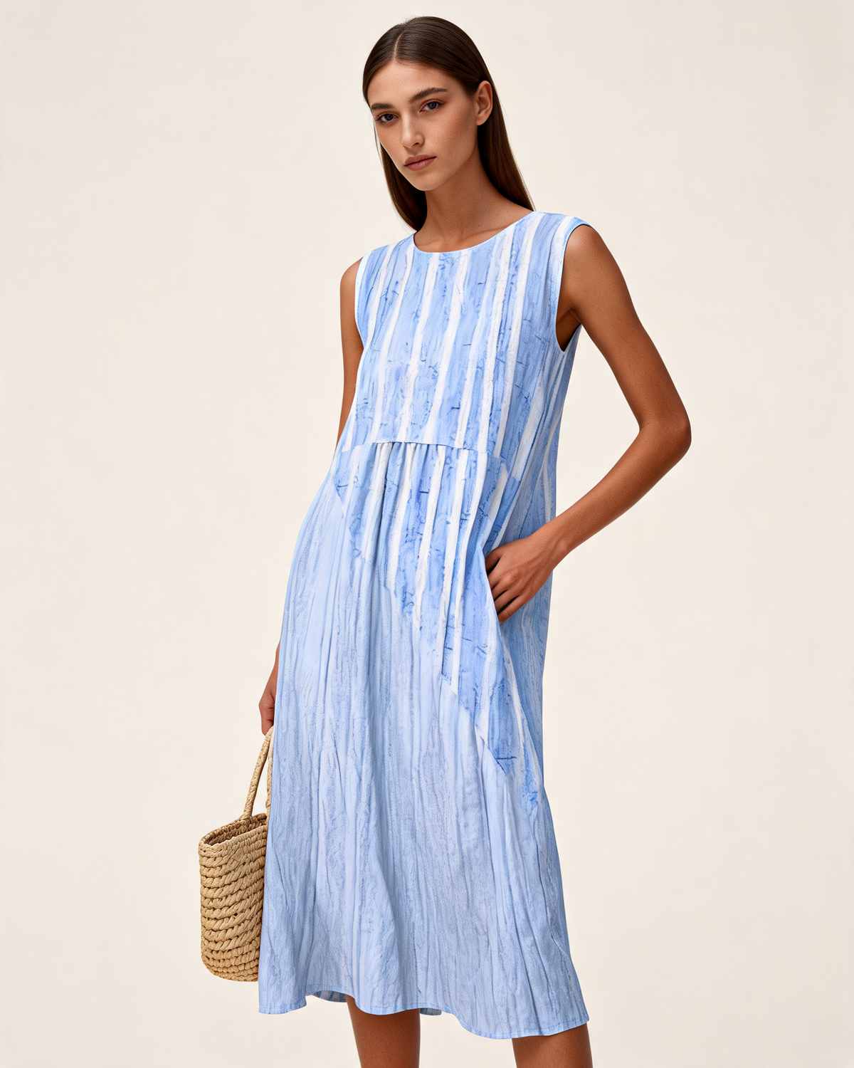 Casual Dress – Sophryana Relaxed Knee-Length