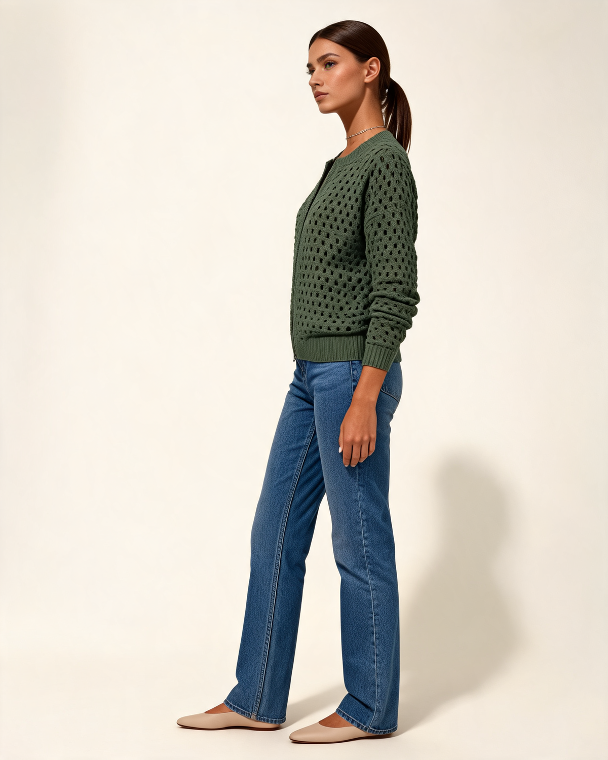 Cardigan – Vianne Zip Front Knit