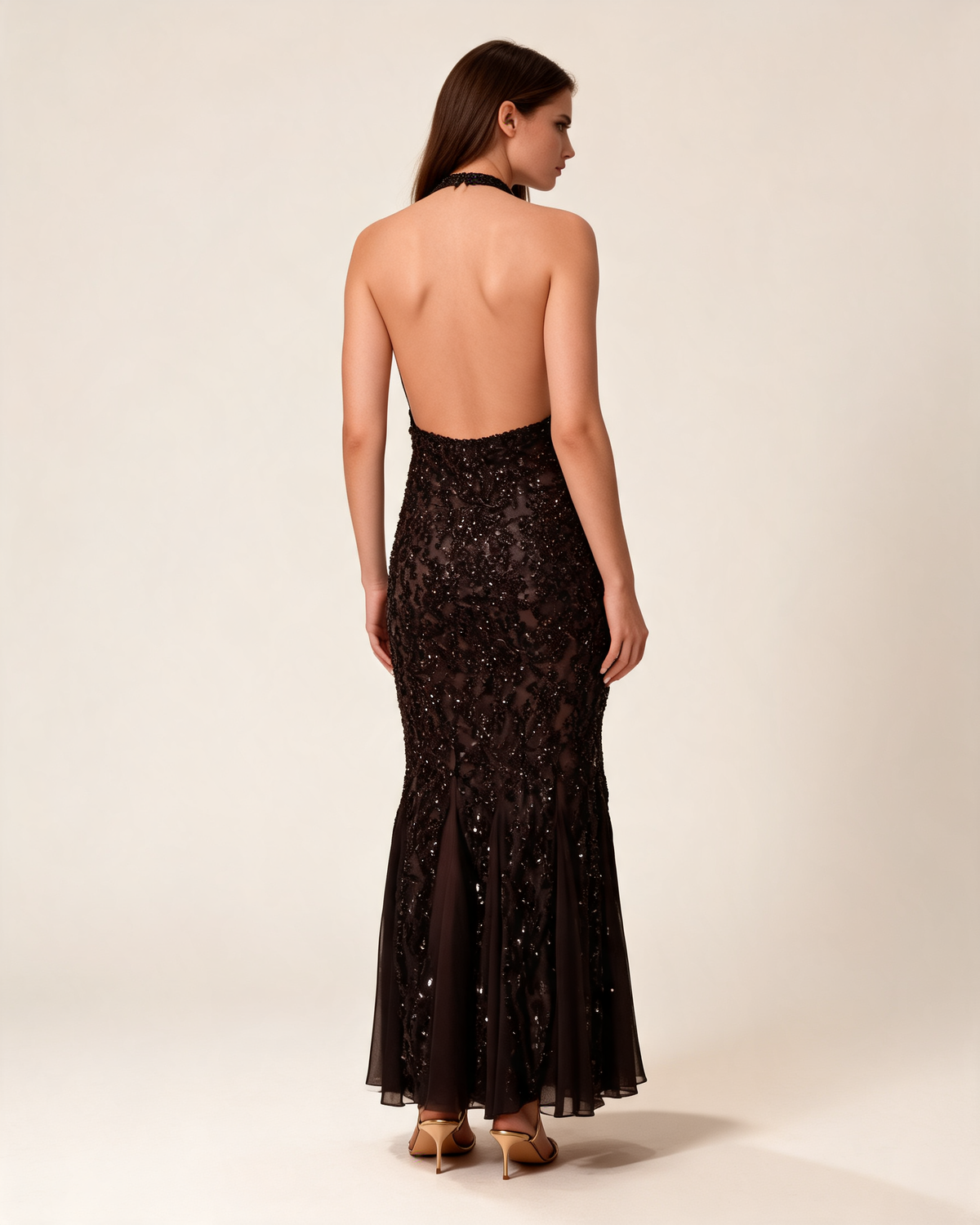 Sequin Dress | Black Maxi Party Dress
