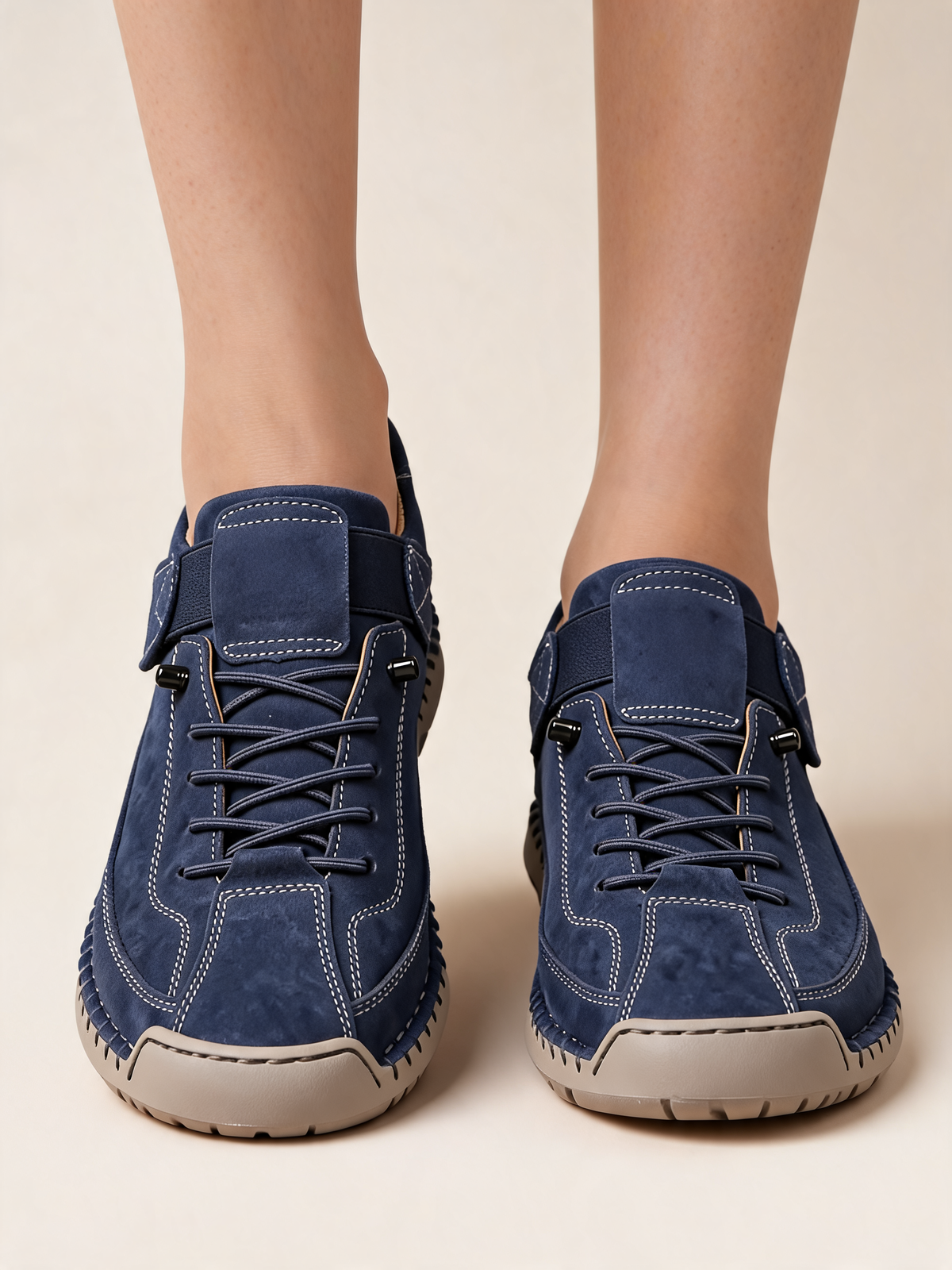 Navy women's trainers close-up