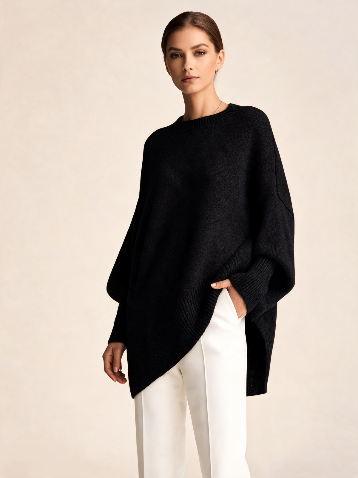Black women's jumper three-quarter view