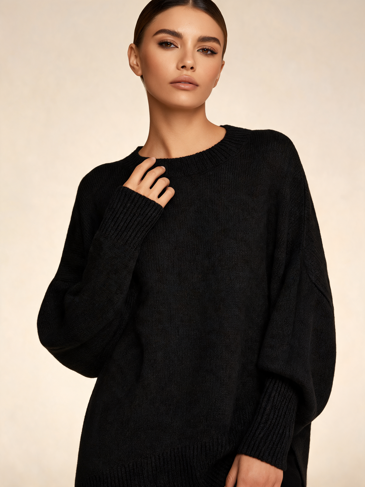 Black women's jumper close-up