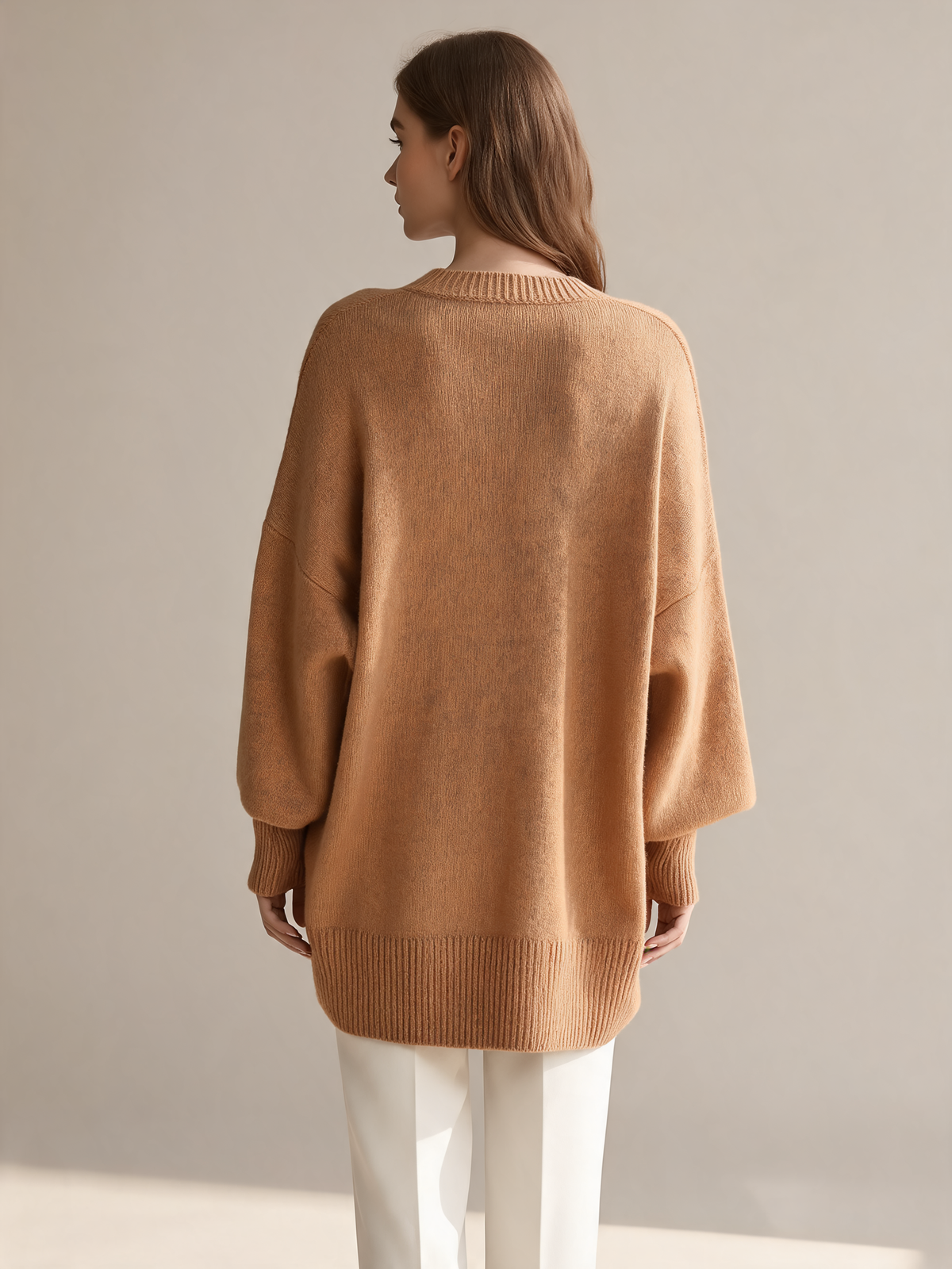 Camel women's jumper back view