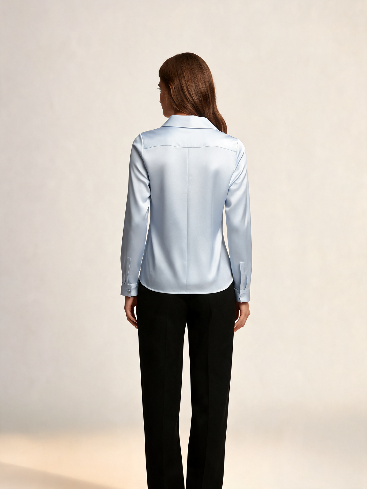 Light Blue blouse back view