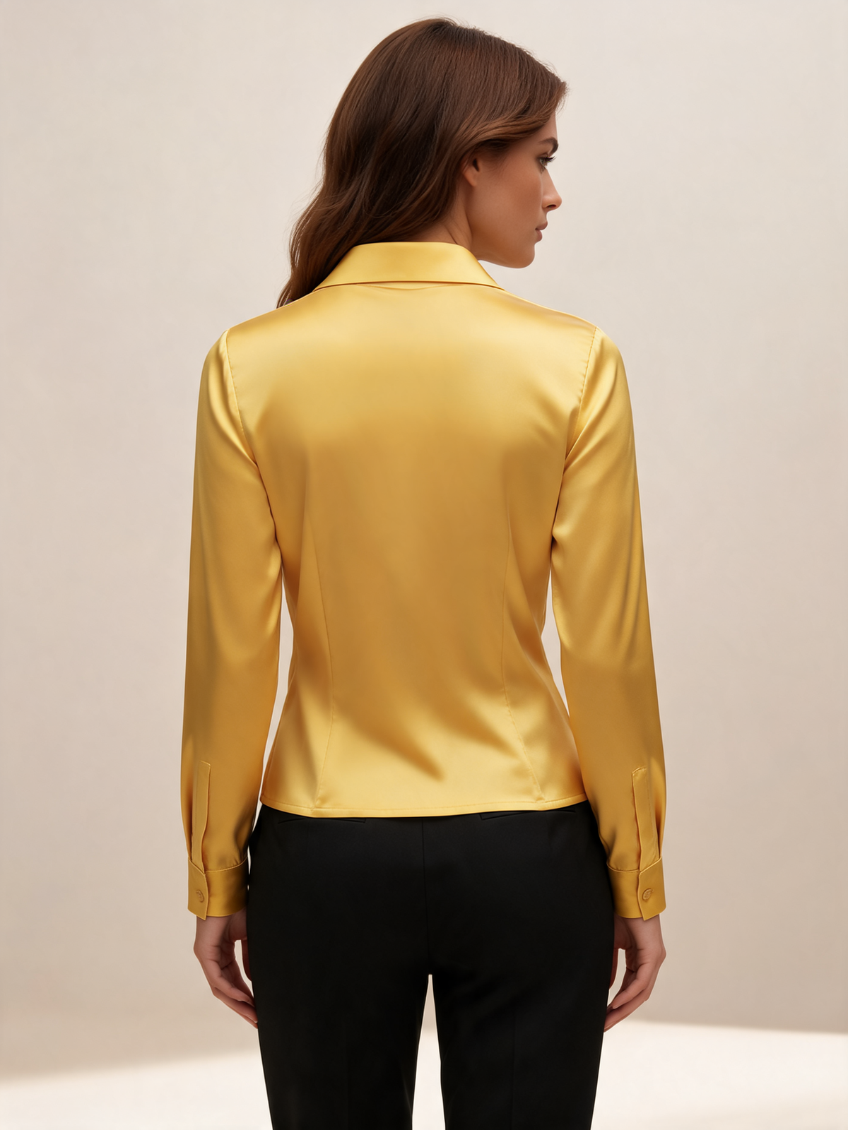 Yellow blouse back view