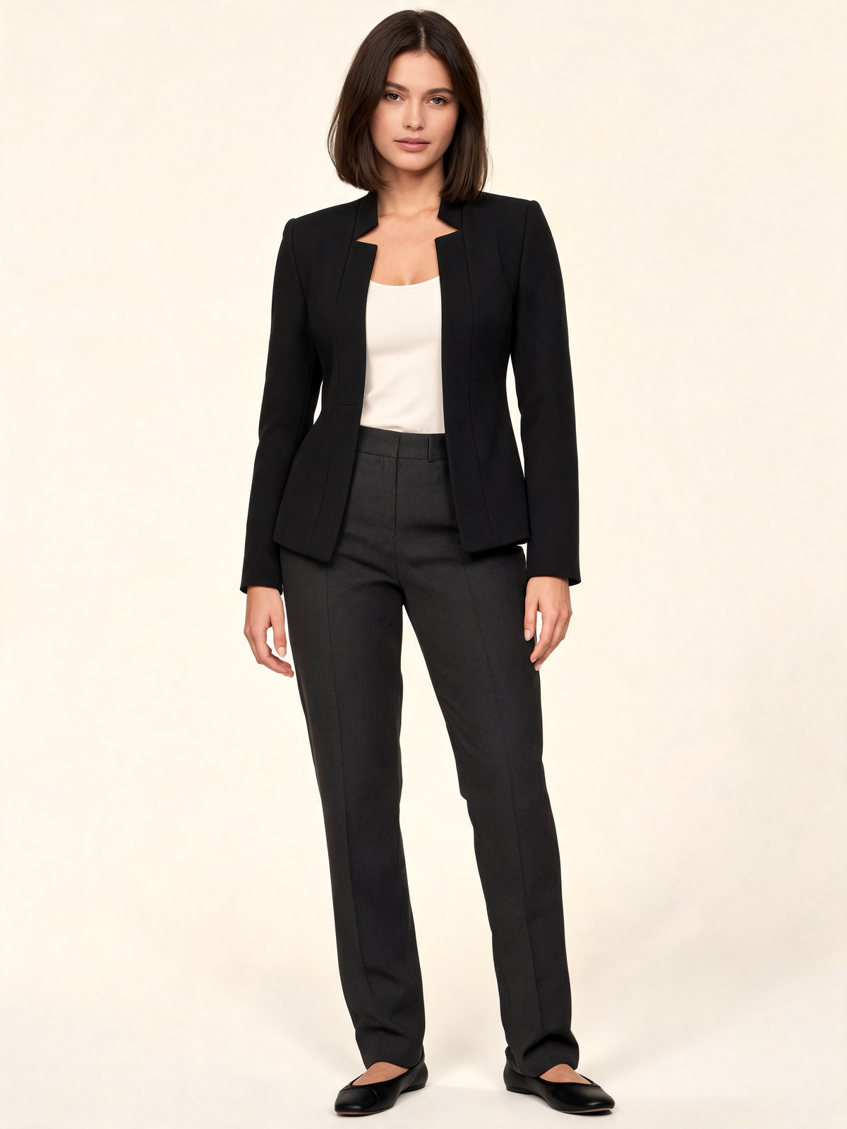 Black women's blazer – front view