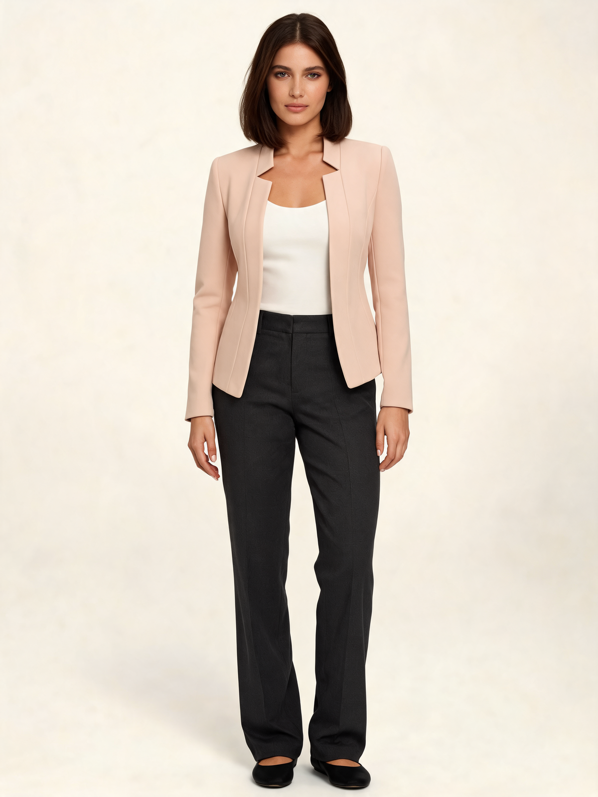 Pink women's blazer – front view