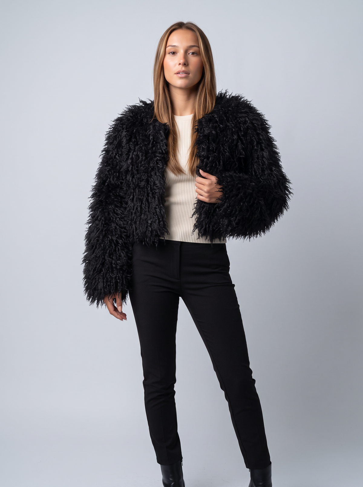 Valentina Faux Fur Cropped Jacket
