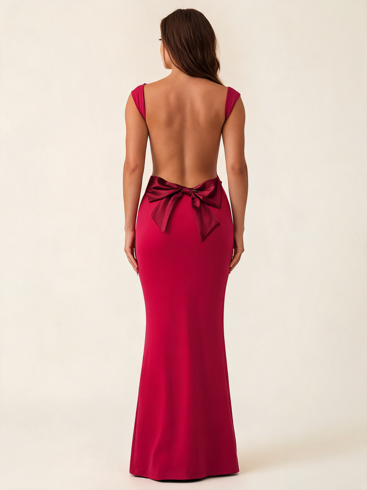 Scarlett Deep Red Cowl Maxi Dress