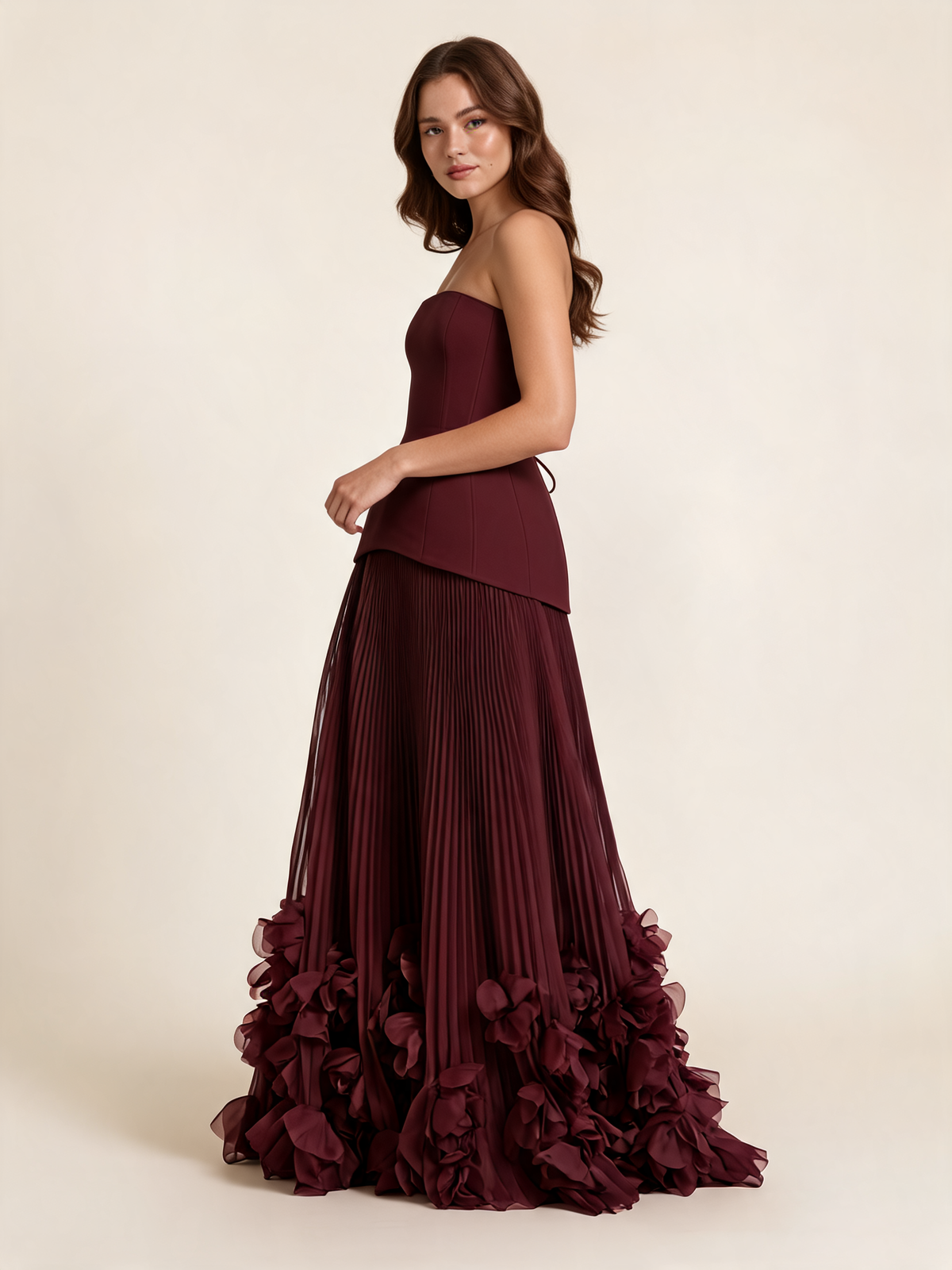 Cerise Cherry Red Corset Gown