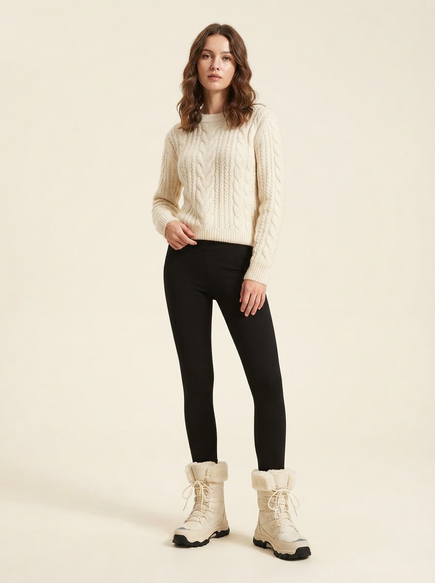 Freya Faux Fur Lace-Up Snow Boots