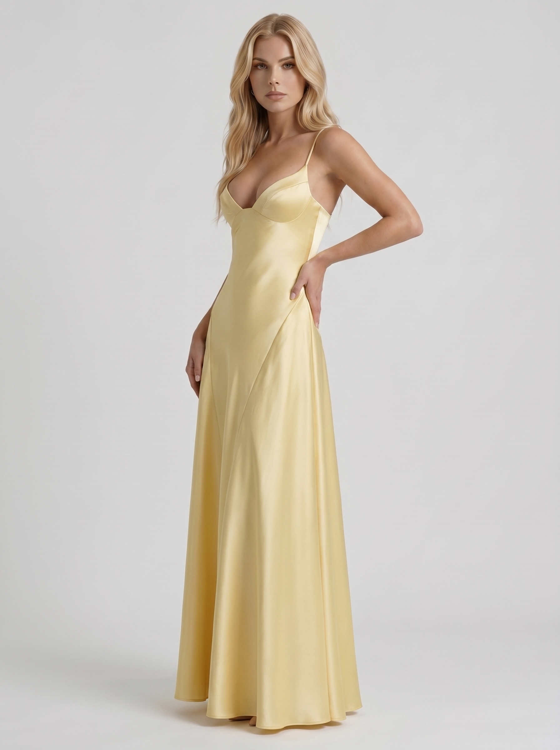 Adelaide Satin Maxi Dress