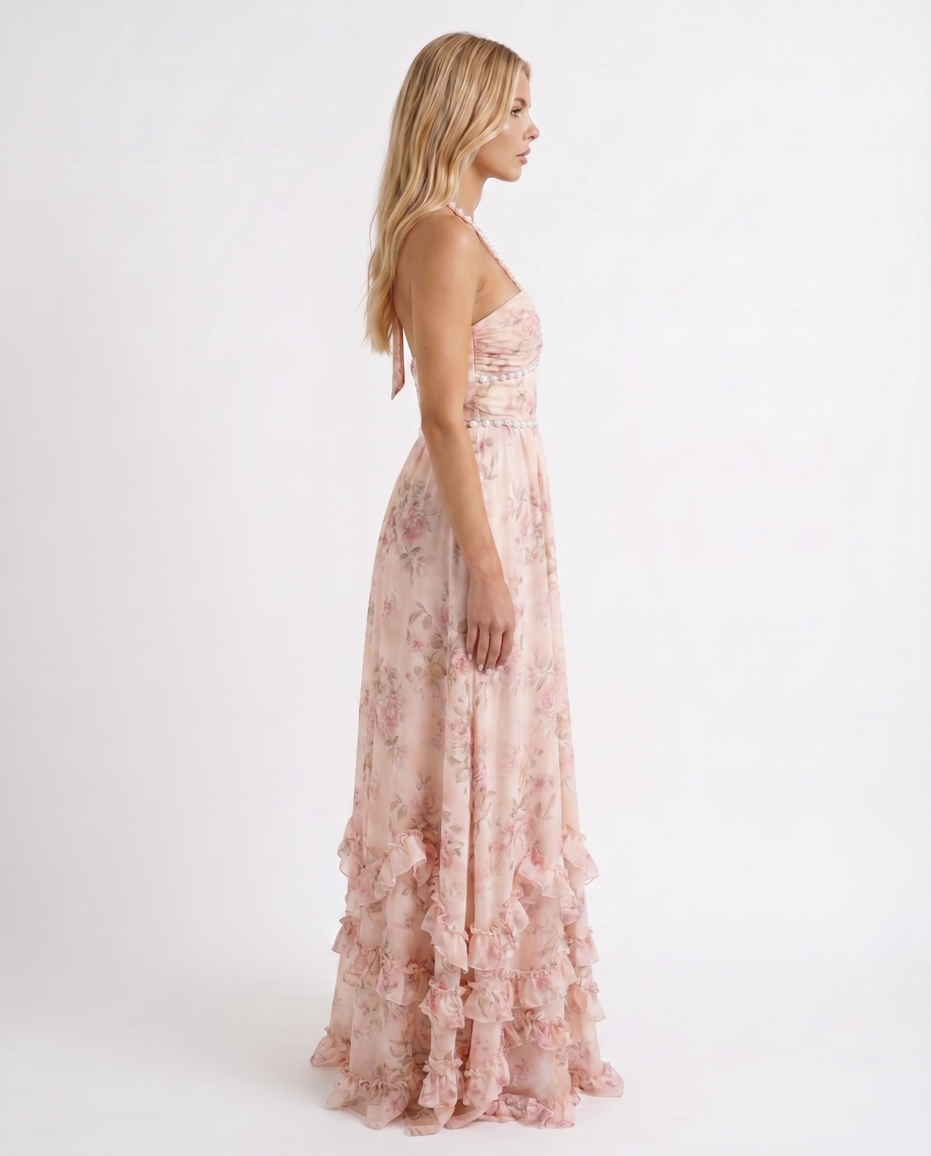 Amélie Ruffle Maxi Dress