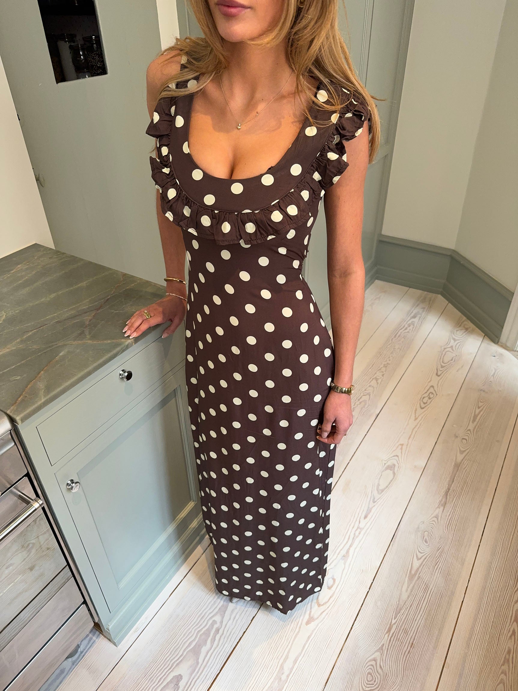 Luna Polka Maxi dress