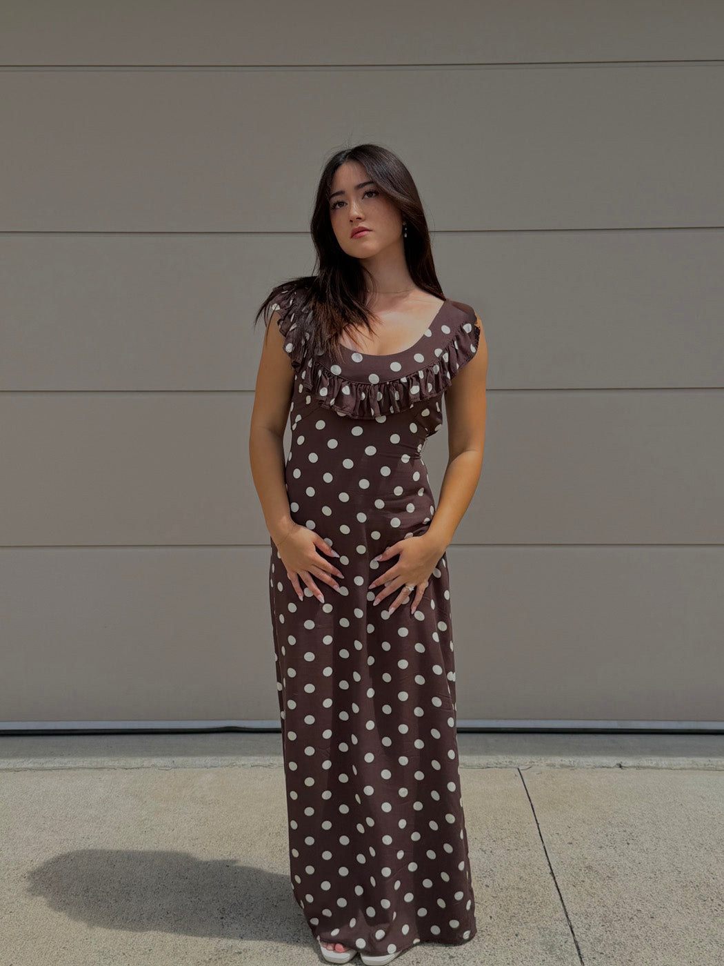 Luna Polka Maxi dress