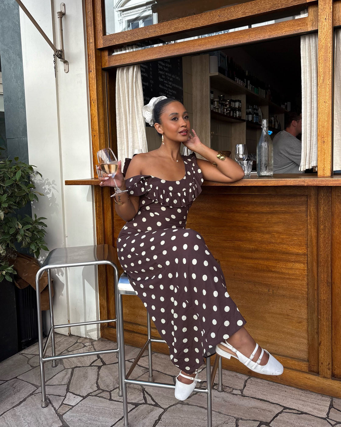 Luna Polka Maxi dress