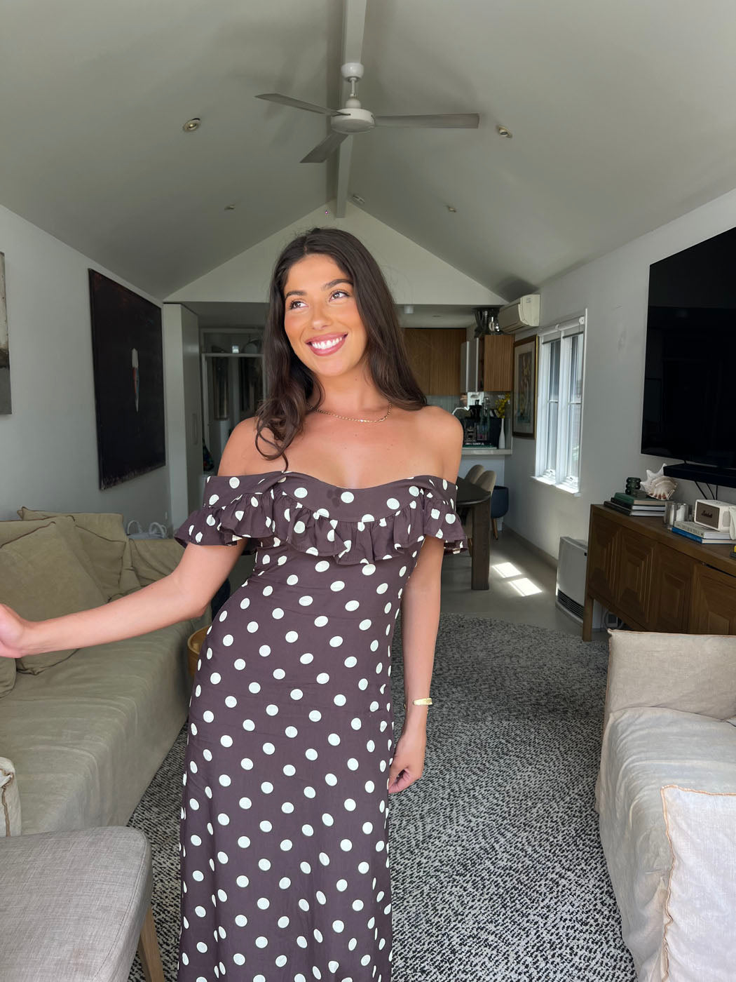 Luna Polka Maxi dress