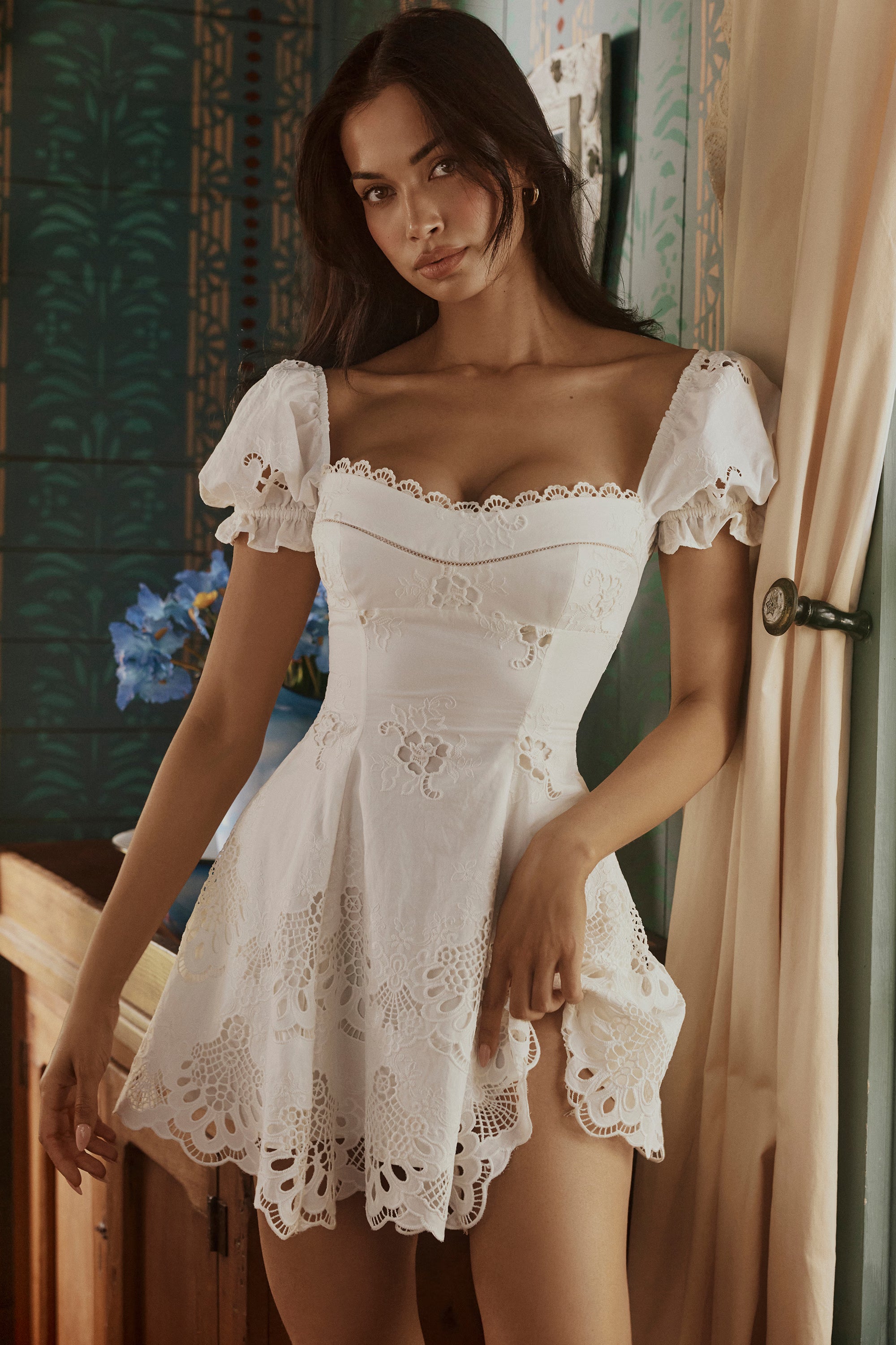 Lavina | Broderie Mini Dress