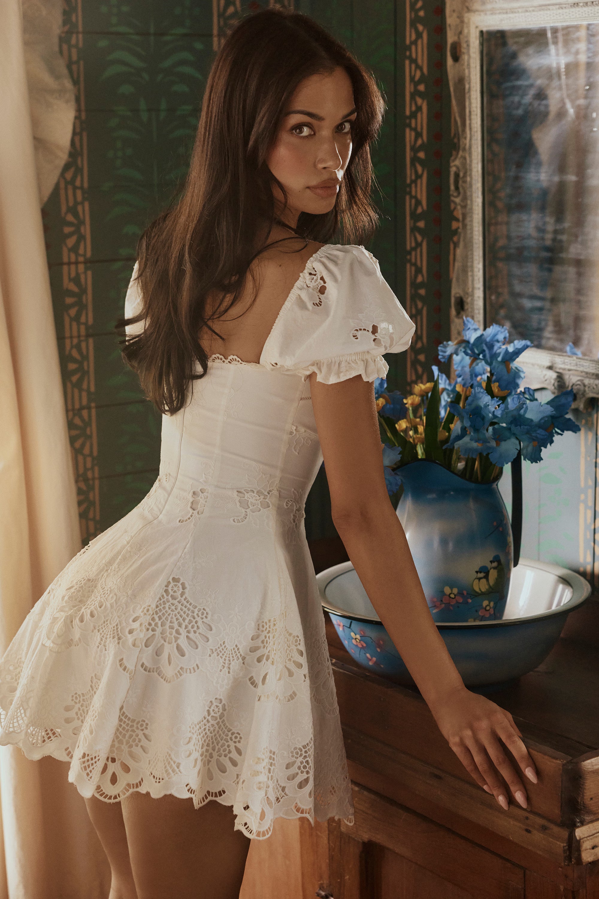 Lavina | Broderie Mini Dress