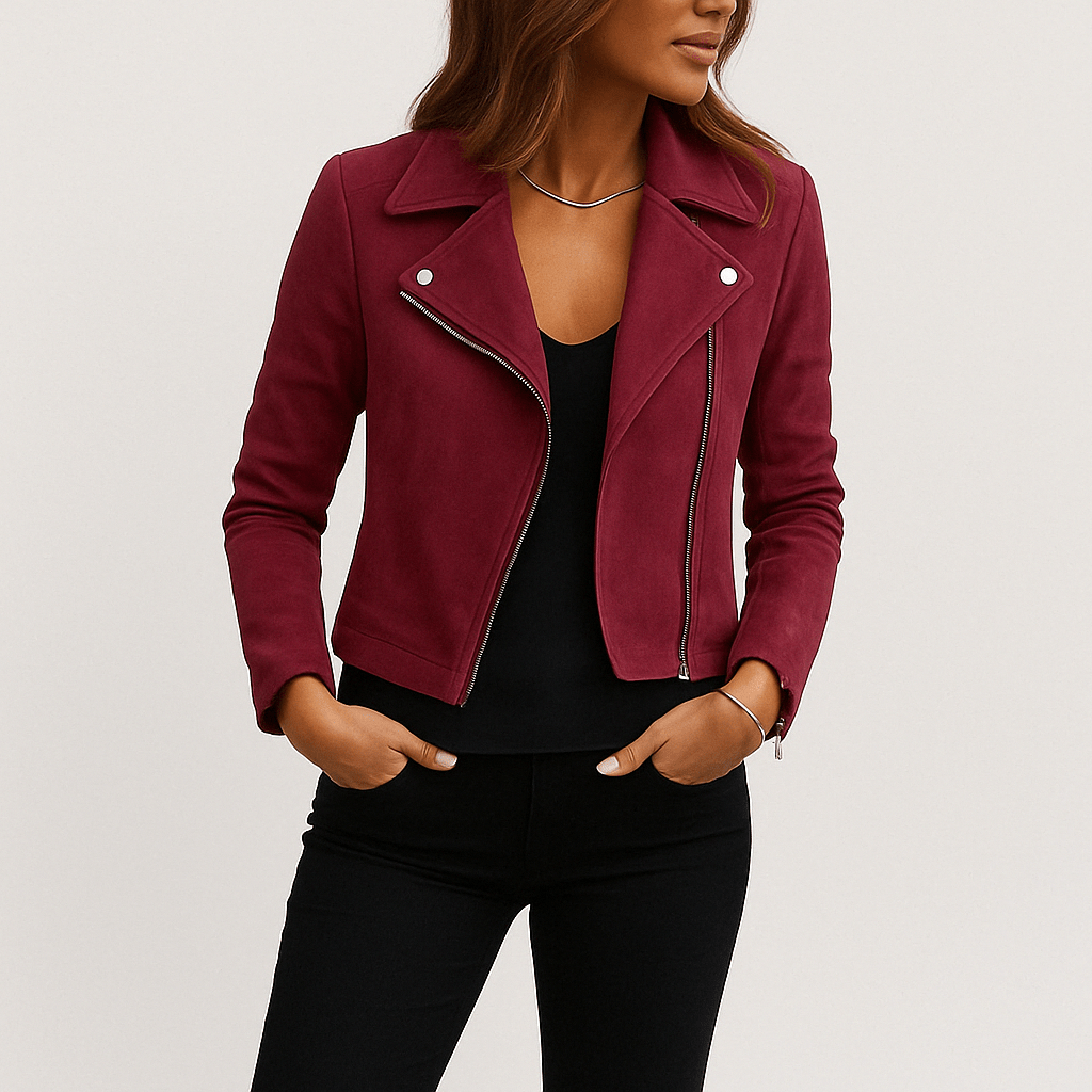 Sienna Faux Suede Biker Jacket
