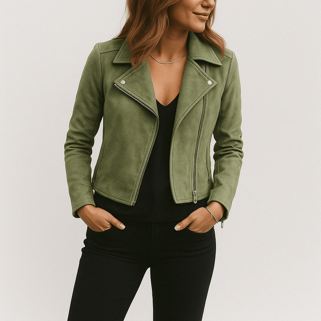 Sienna Faux Suede Biker Jacket