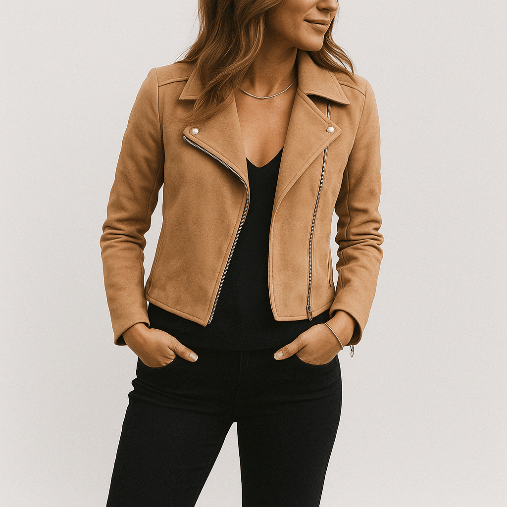 Sienna Faux Suede Biker Jacket