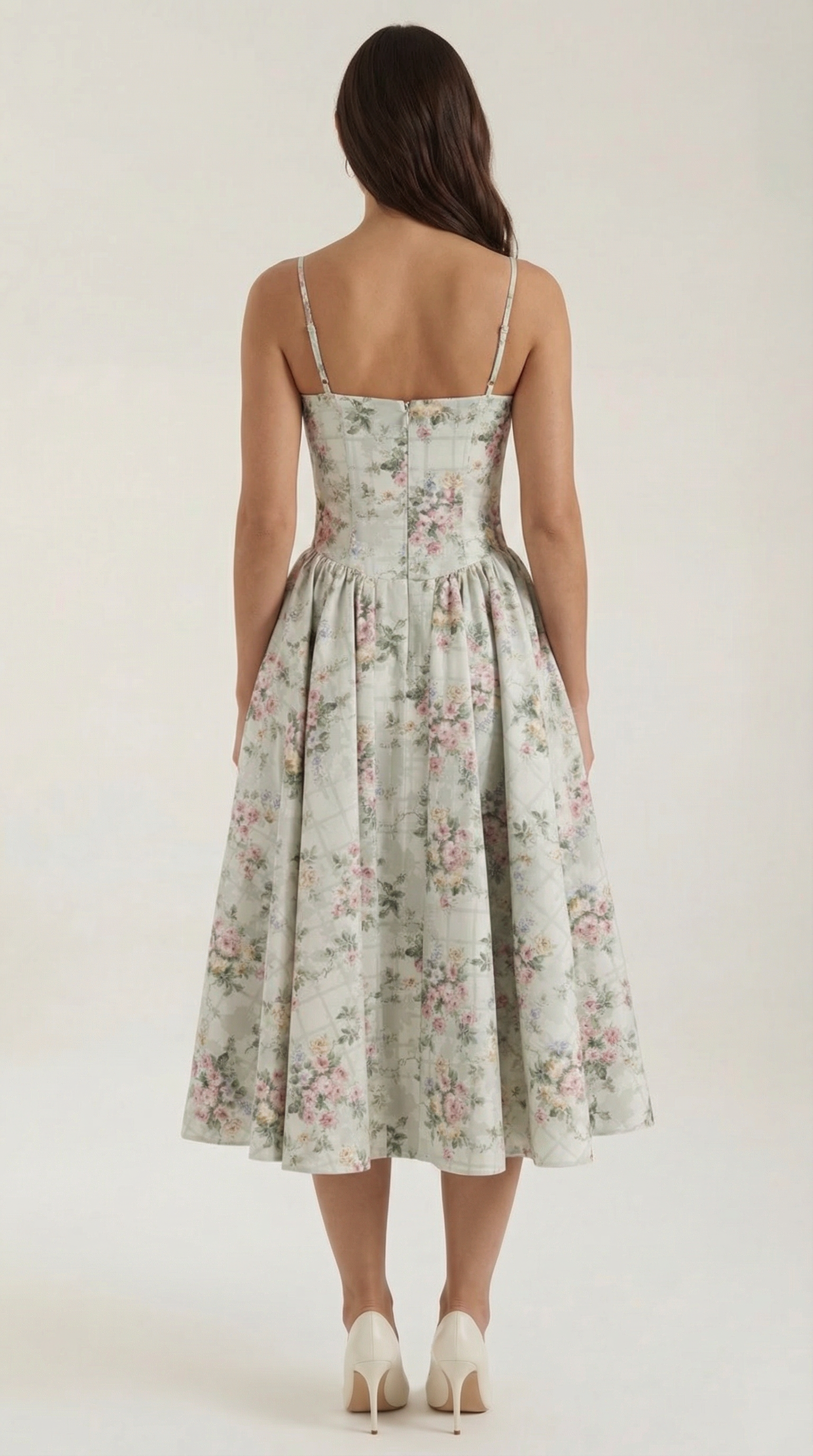 Ulva Floral Corset Midi Dress