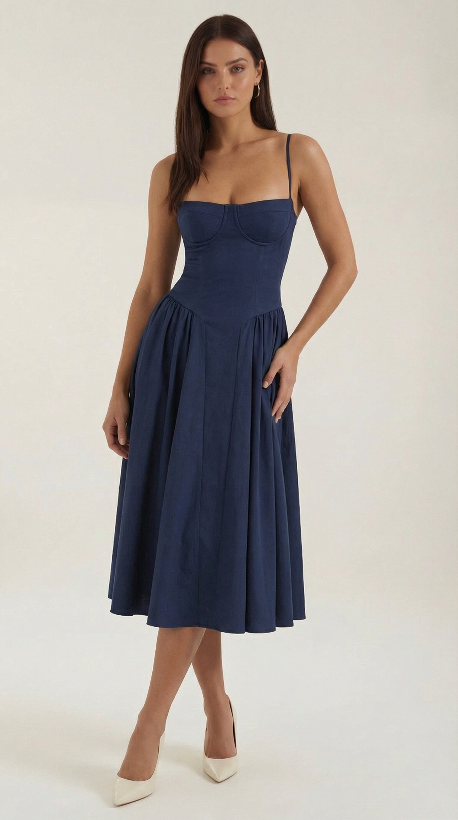 Ulva Floral Corset Midi Dress