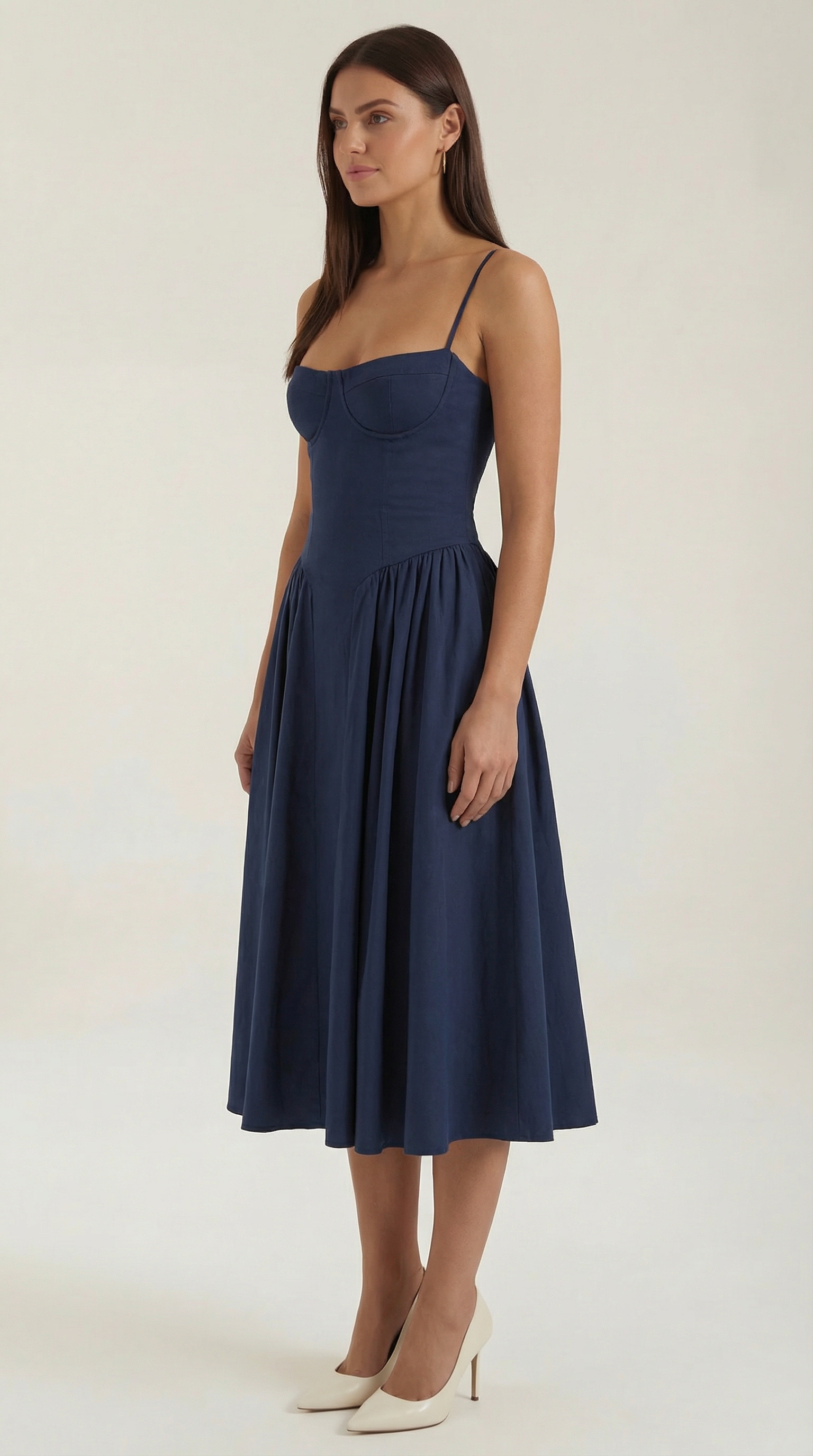 Ulva Floral Corset Midi Dress
