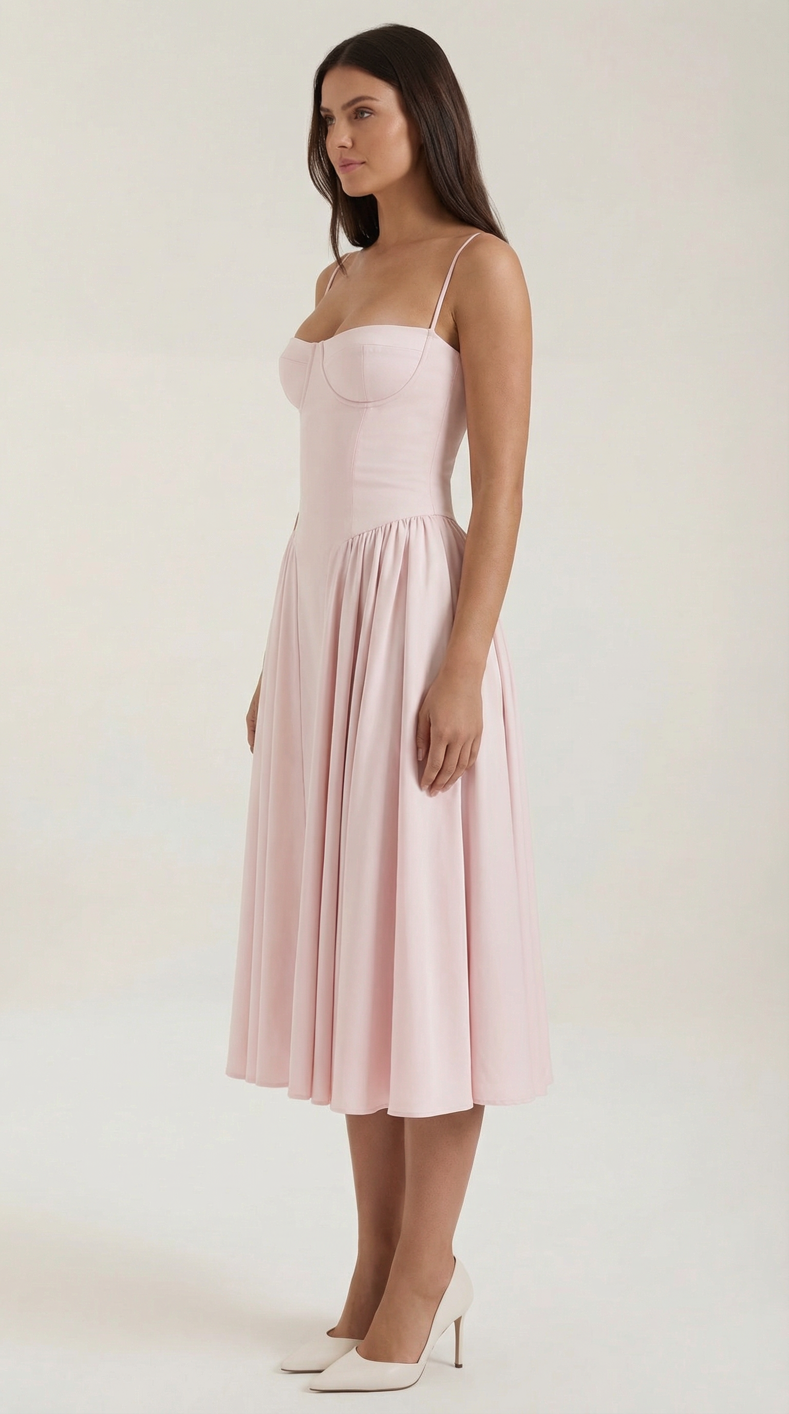 Ulva Floral Corset Midi Dress