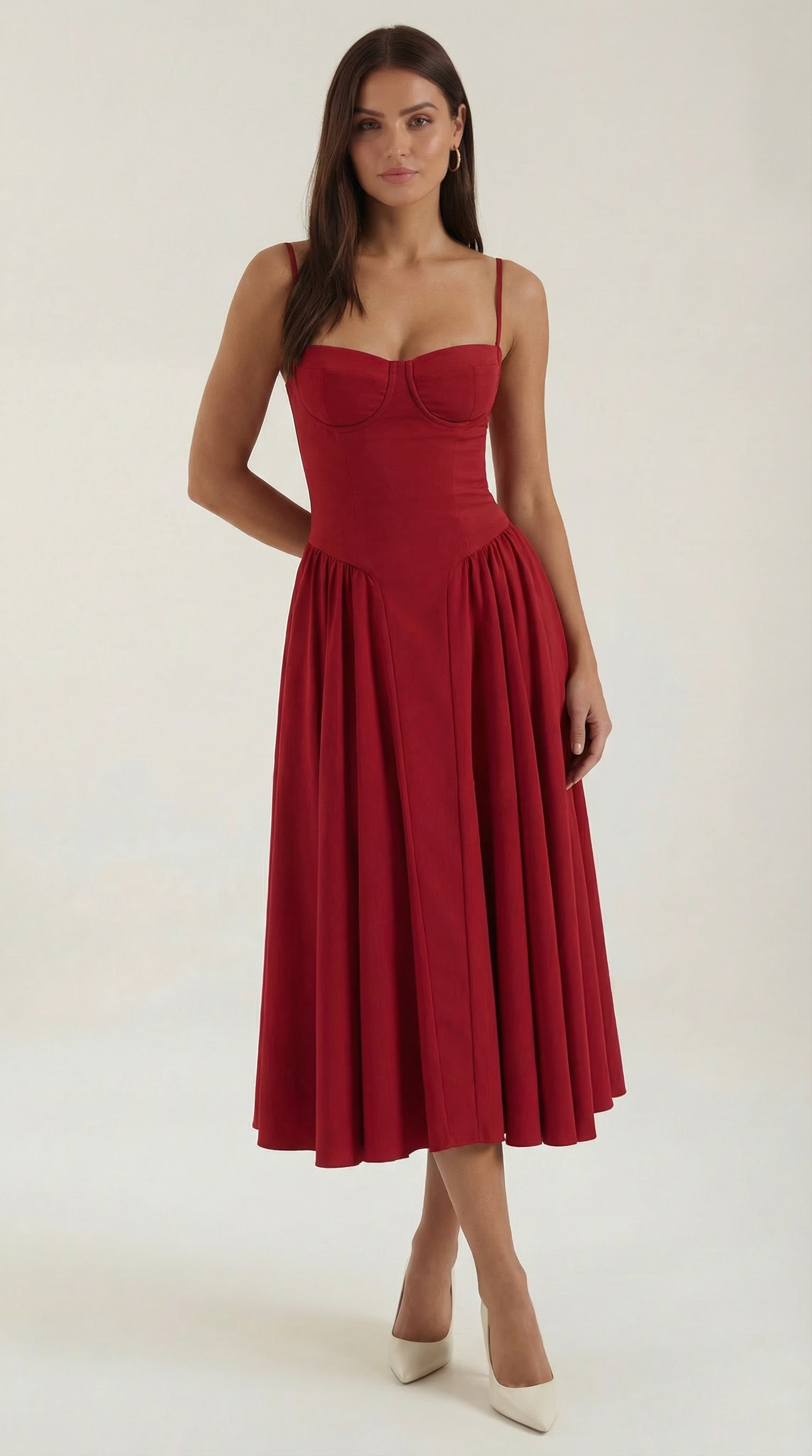 Ulva Floral Corset Midi Dress
