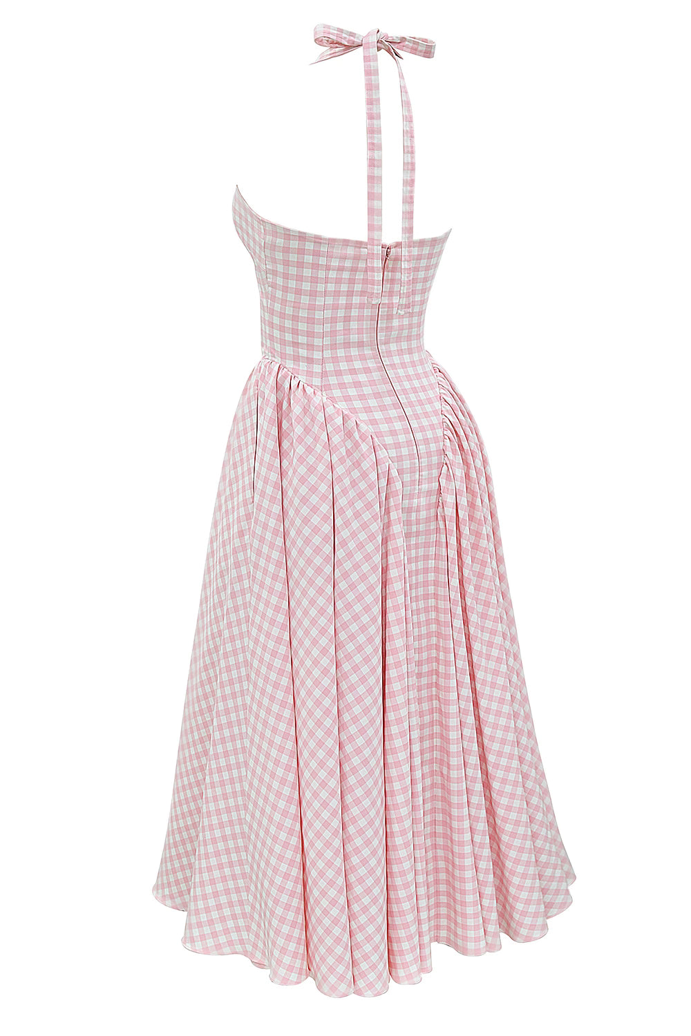 Marabella | Gingham Halter Midi Dress