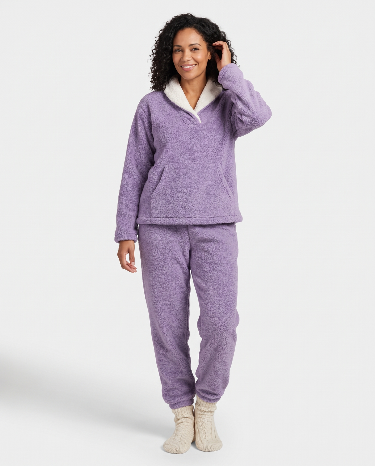 Pyjama Set – Rhona Fleece Sherpa Lounge Set